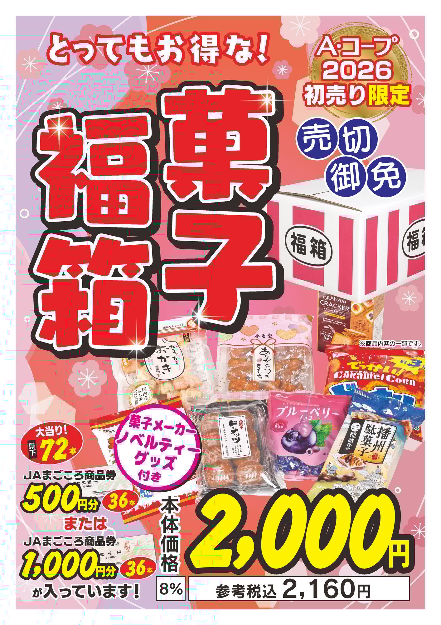 2000円 菓子福箱