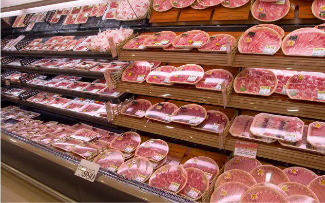 牛・豚・鶏 精肉 100%県産・国産宣言